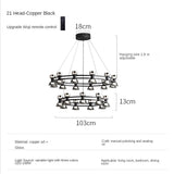 Italian Copper - Glass Ribbon Chandelier-ChandeliersDecor