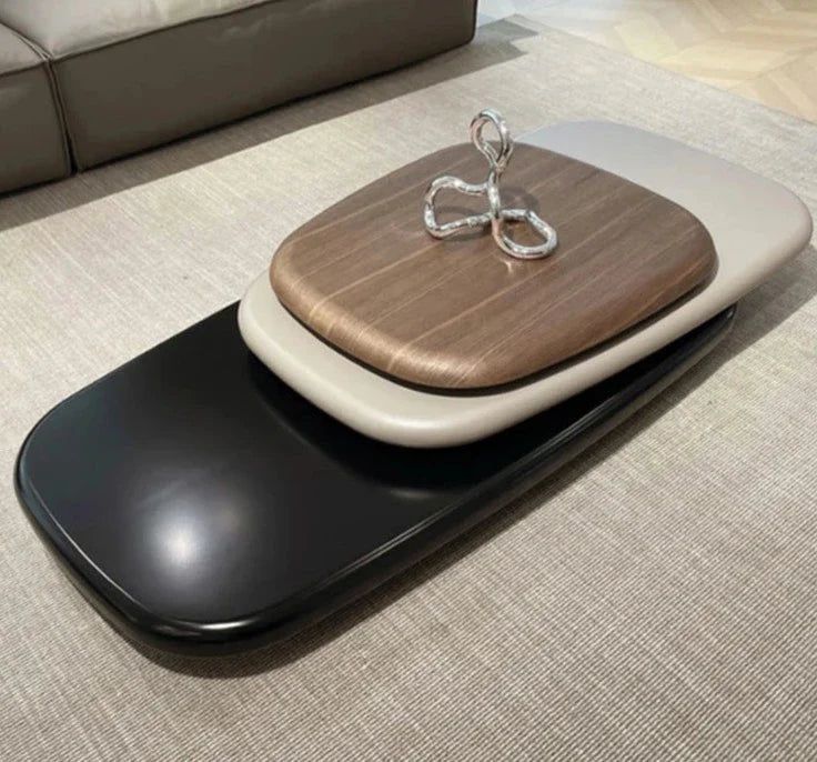 Italian Design Pebbles Rotating Coffee Table-ChandeliersDecor