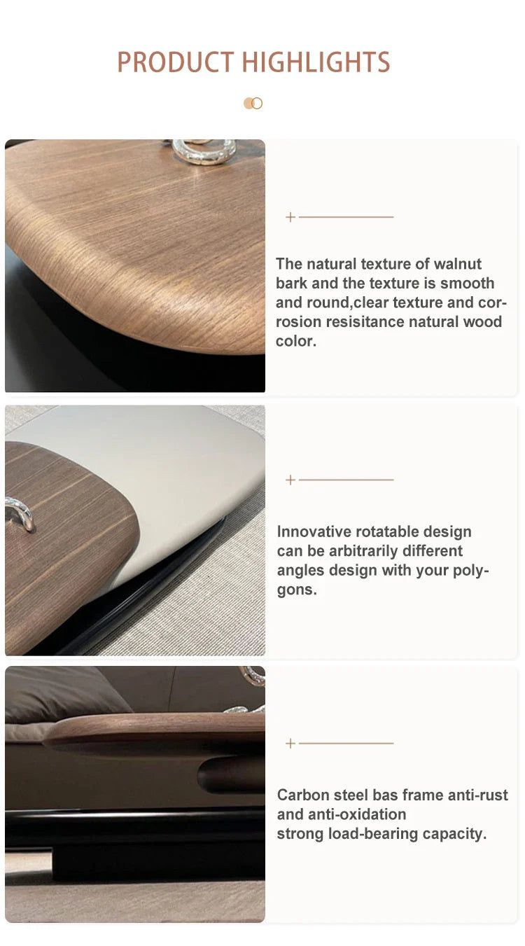 Italian Design Pebbles Rotating Coffee Table-ChandeliersDecor