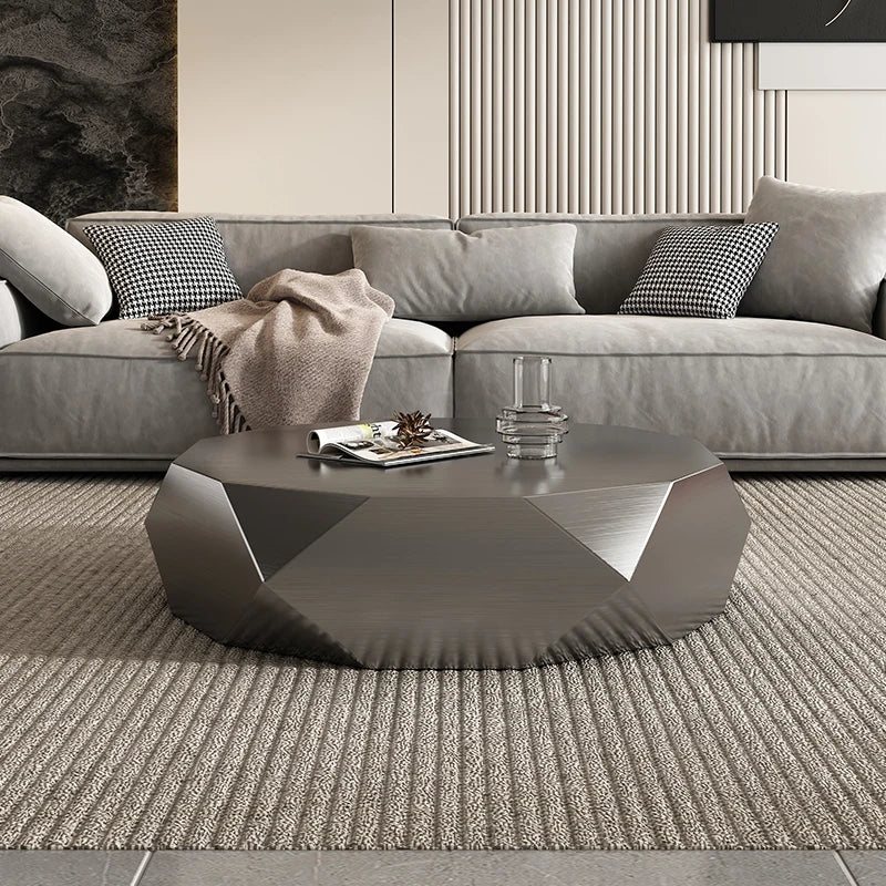 Italian Designer Auxiliar Metal Coffee Table-ChandeliersDecor