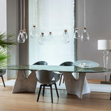 Italian Designer Marble Skeleton Dining Table-ChandeliersDecor