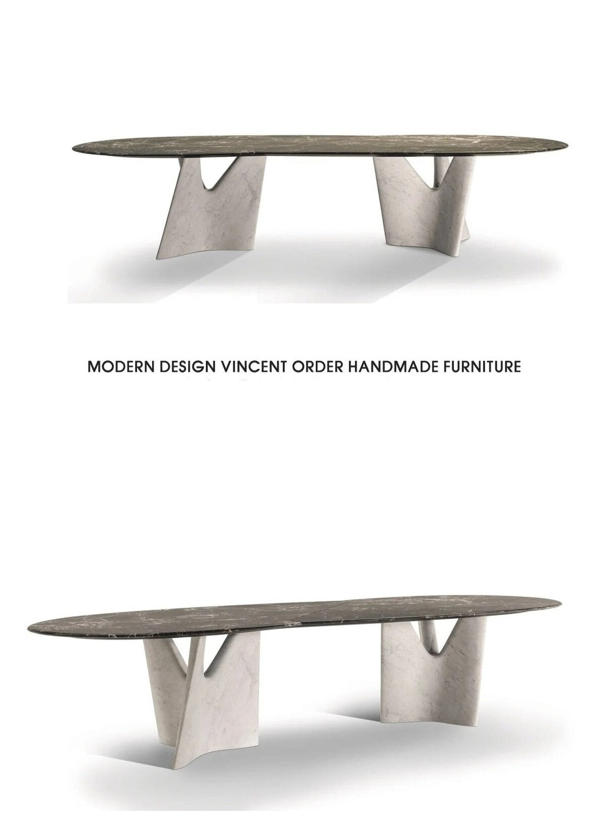 Table à manger squelette en marbre de designer italien