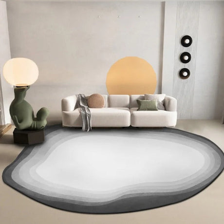 Italian Designer Oval Linear Rug-ChandeliersDecor