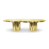 Italian Light Luxury Brass Dining Table-ChandeliersDecor