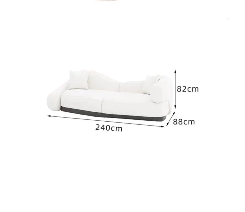 Italian minimalist Curved Sofa Set-ChandeliersDecor
