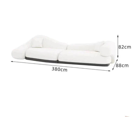 Italian minimalist Curved Sofa Set-ChandeliersDecor