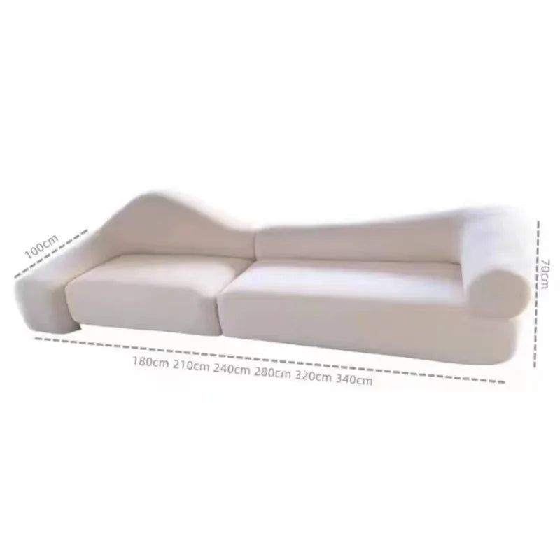 Italian minimalist Curved Sofa Set-ChandeliersDecor