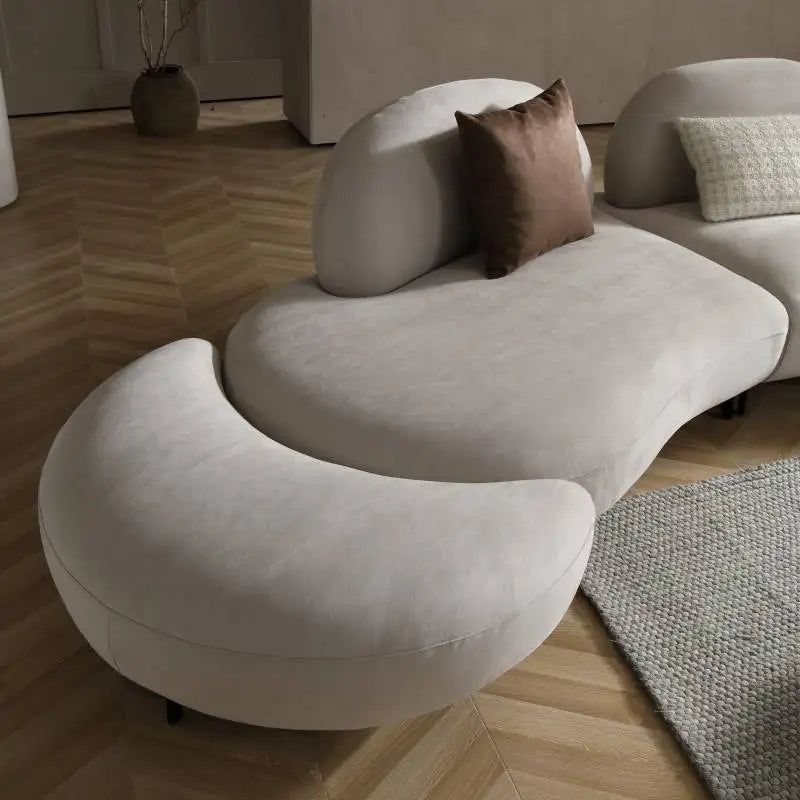 Italian Retro Style Arc Combination Sofa Set-ChandeliersDecor