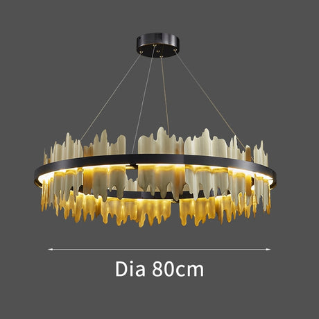 Italian Ring LED Chandelier With Remote Control-ChandeliersDecor