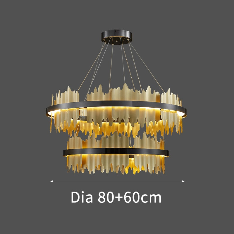 Italian Ring LED Chandelier With Remote Control-ChandeliersDecor