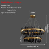 Italian Ring LED Chandelier With Remote Control-ChandeliersDecor