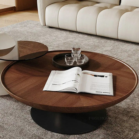 Italian Solid Wood Coffee Table-ChandeliersDecor