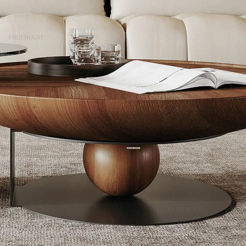 Italian Solid Wood Coffee Table-ChandeliersDecor