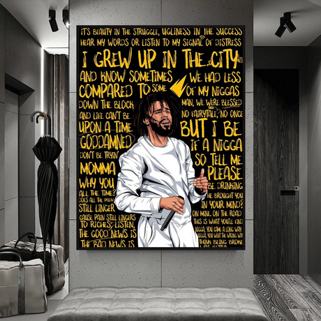 J Cole Singer Canvas Wall Art: Exceptional Depiction-ChandeliersDecor