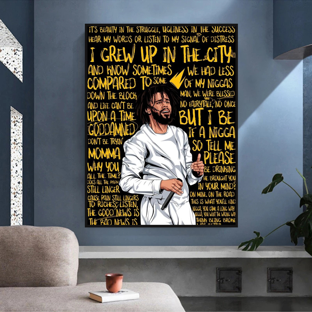 J Cole Singer Canvas Wall Art: Exceptional Depiction-ChandeliersDecor