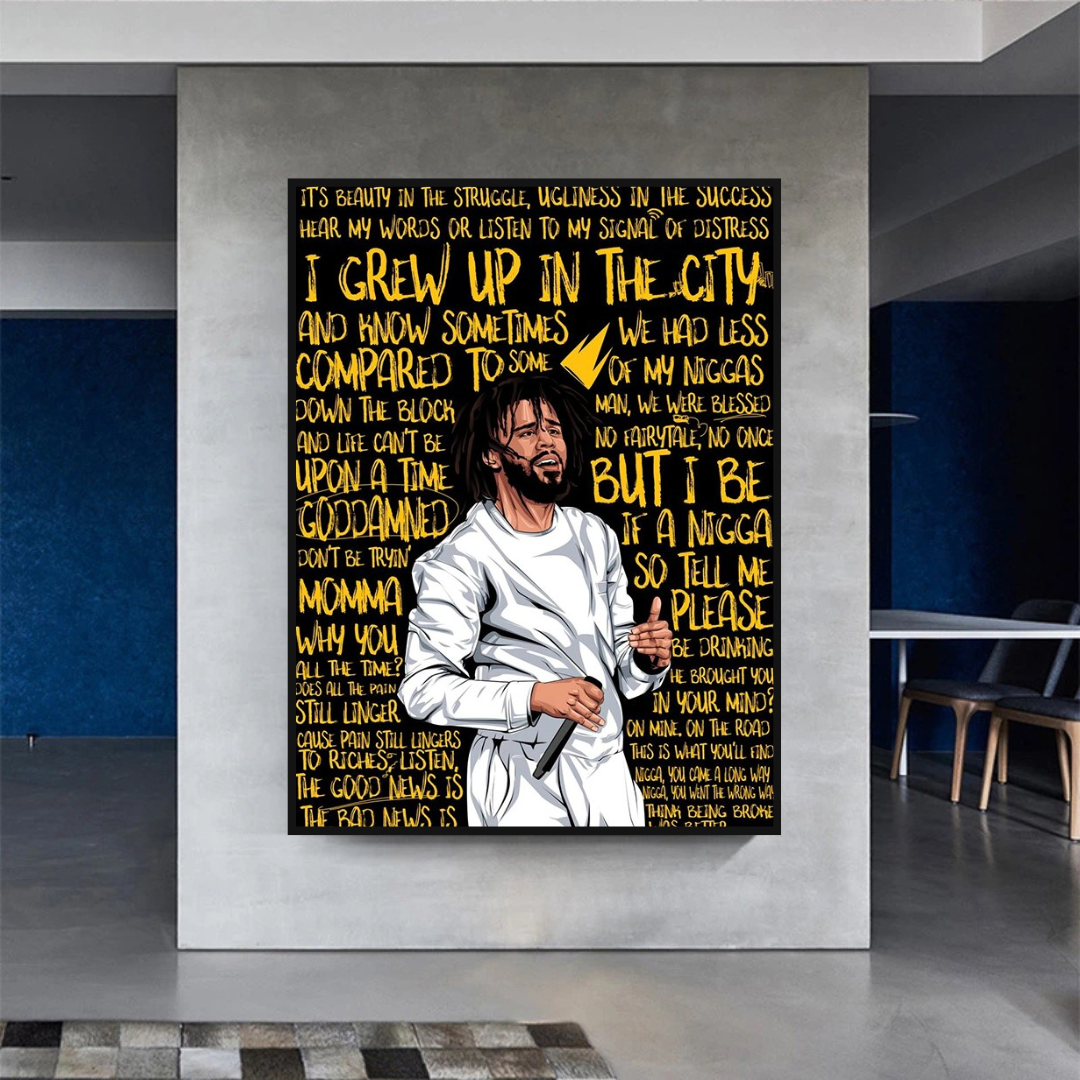 J Cole Singer Canvas Wall Art: Exceptional Depiction-ChandeliersDecor