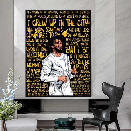 J Cole Singer Canvas Wall Art: Exceptional Depiction-ChandeliersDecor