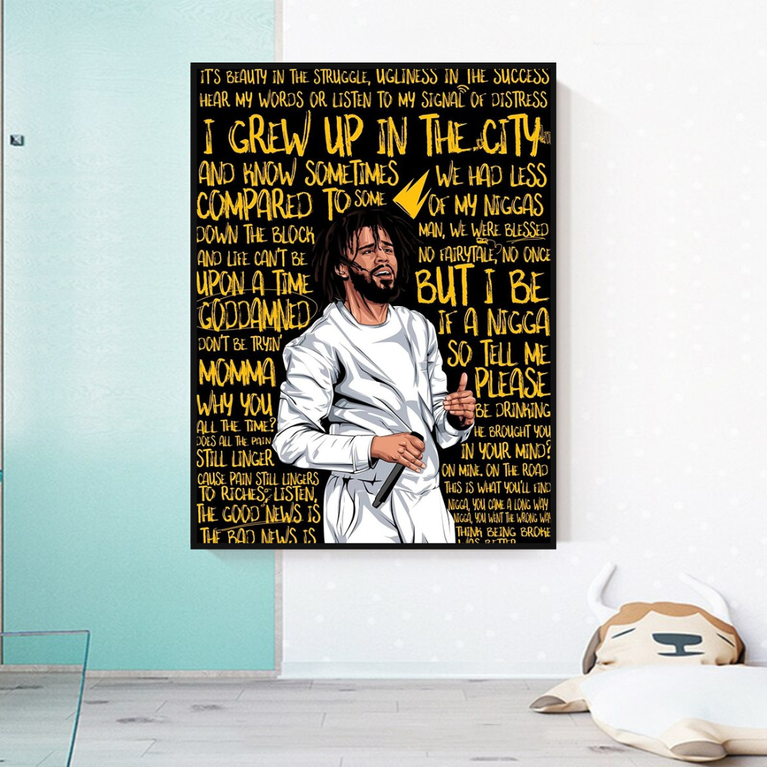 J Cole Singer Canvas Wall Art: Exceptional Depiction-ChandeliersDecor