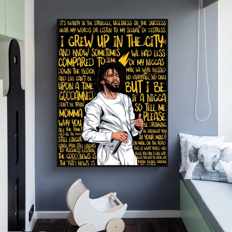 J Cole Singer Canvas Wall Art: Exceptional Depiction-ChandeliersDecor