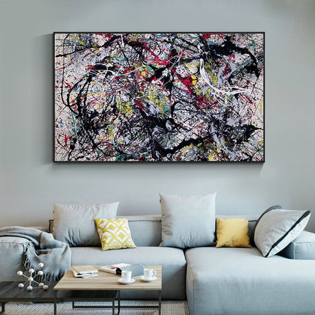 Jackson Pollock Print - Vibrant One Wall Art-ChandeliersDecor