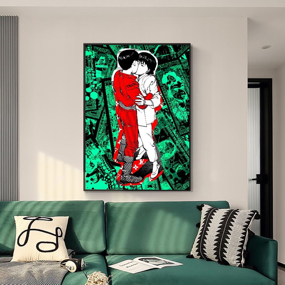 Japan Wall Art Kaneda & Kei Kiss Canvas Wall Art-ChandeliersDecor