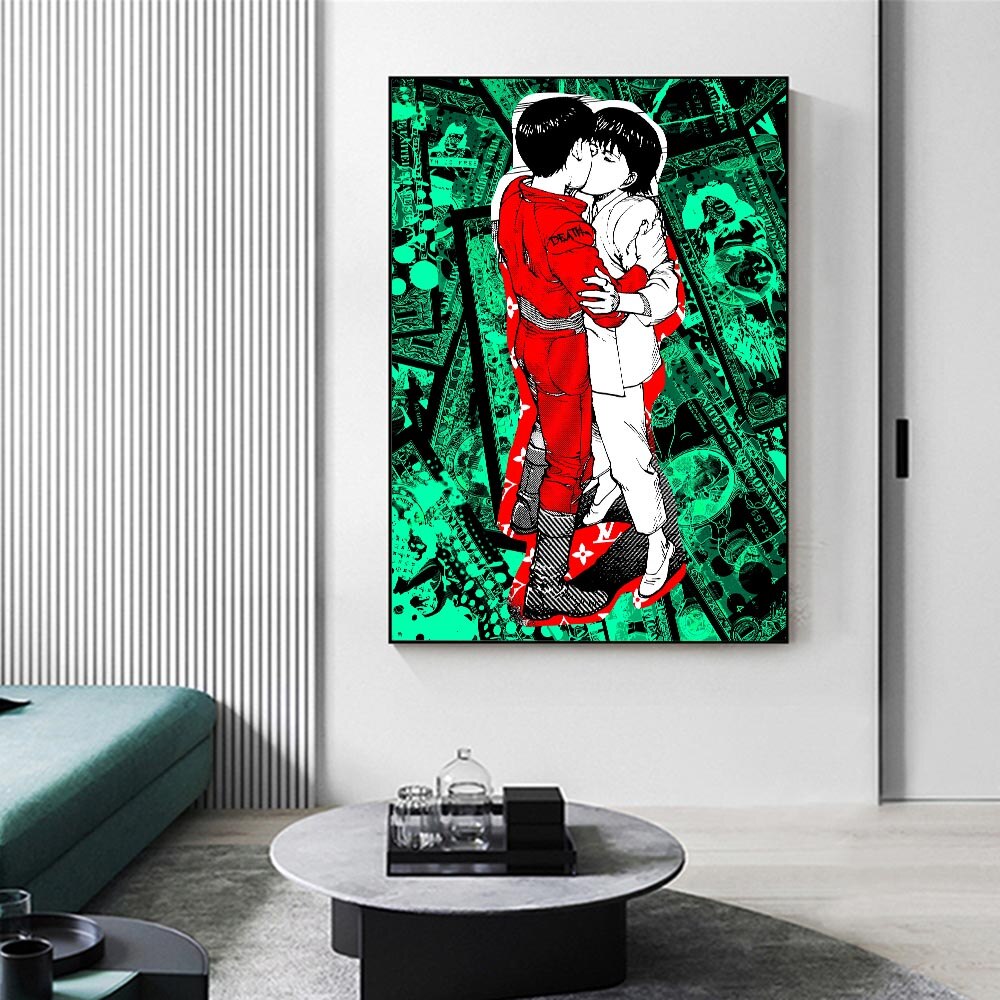 Japan Wall Art Kaneda & Kei Kiss Canvas Wall Art-ChandeliersDecor