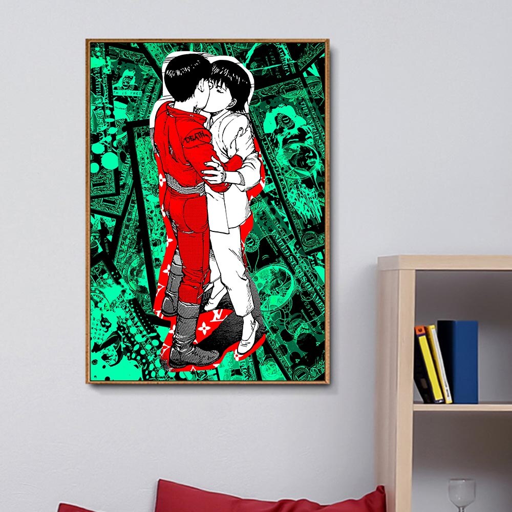 Japan Wall Art Kaneda & Kei Kiss Canvas Wall Art-ChandeliersDecor