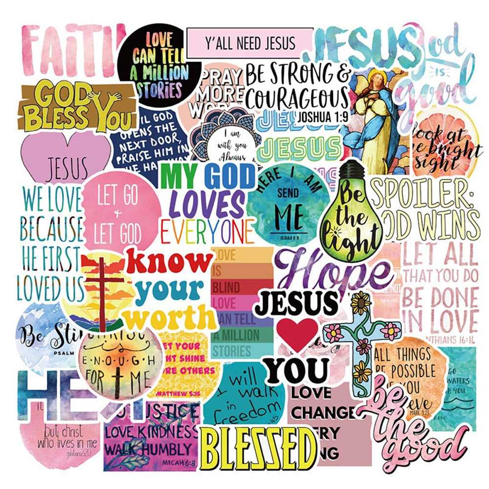 Jesus Christians Religion Stickers Pack-ChandeliersDecor