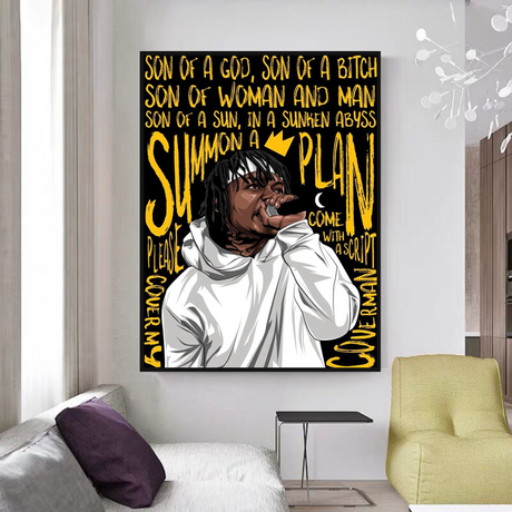 Jid Rapper Canvas Wall Art Vibrant Hip-Hop D√©cor