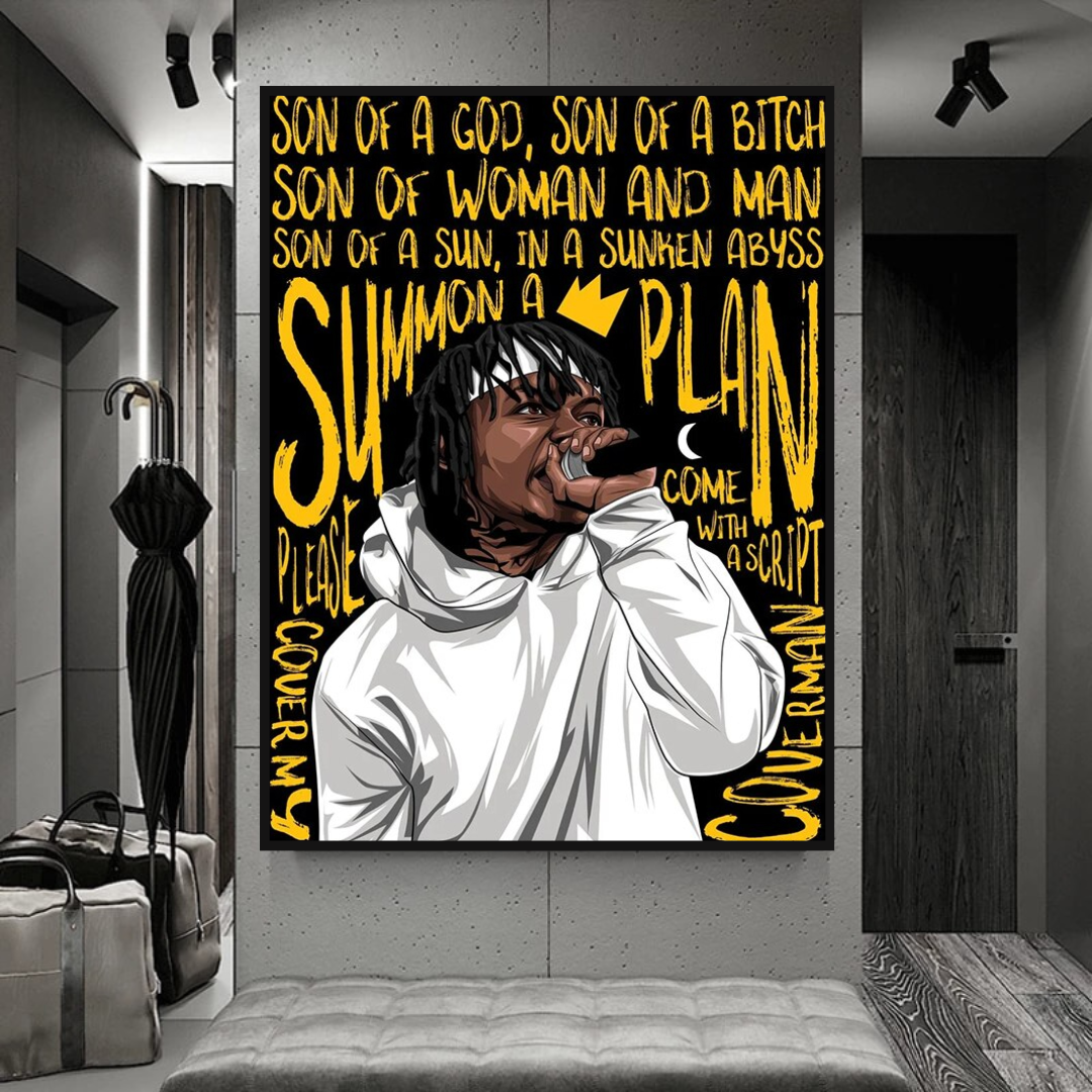 Jid Rapper Canvas Wall Art: Vibrant Hip-Hop D√©cor-ChandeliersDecor