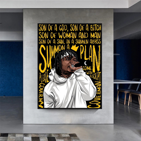 Jid Rapper Canvas Wall Art: Vibrant Hip-Hop D√©cor-ChandeliersDecor