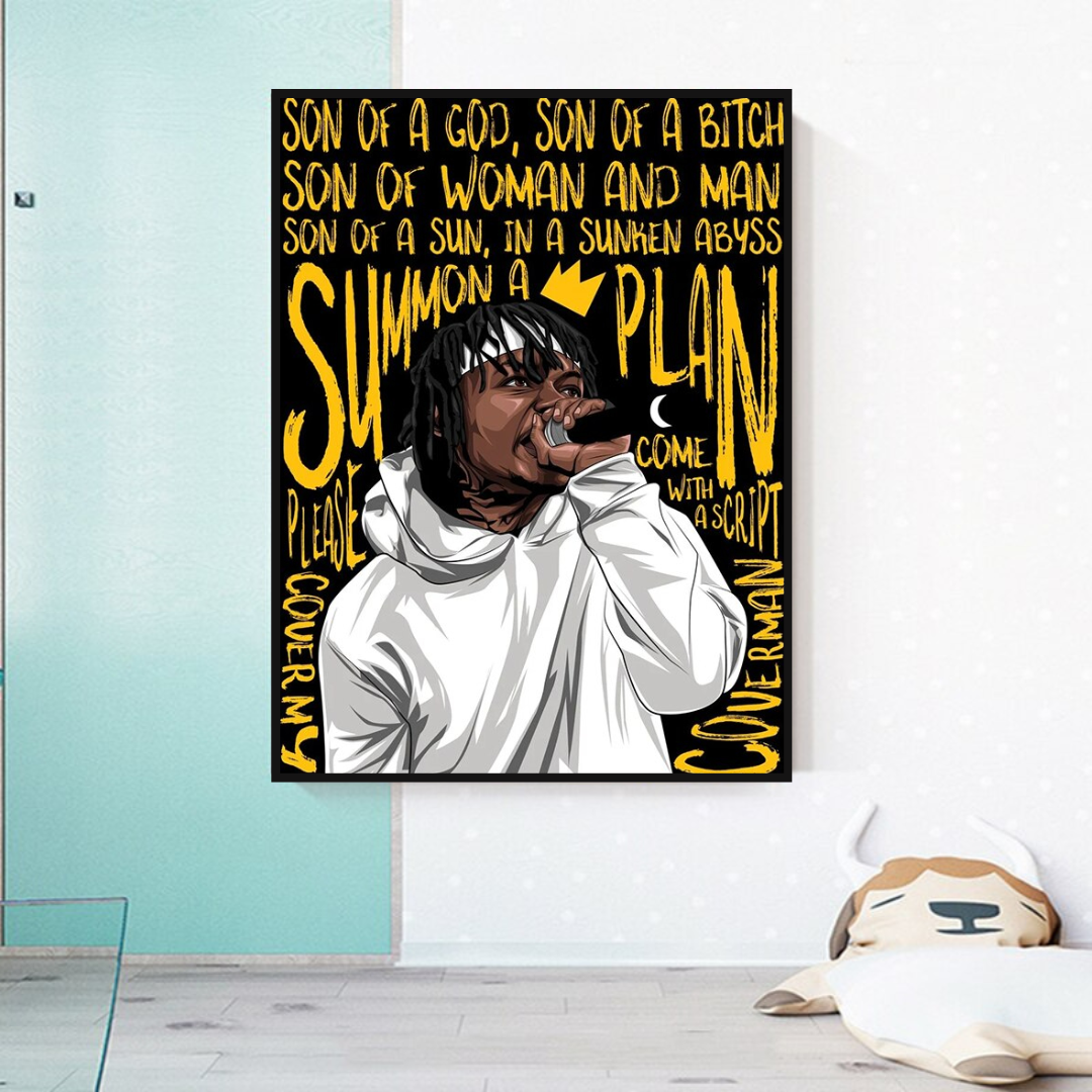 Jid Rapper Canvas Wall Art: Vibrant Hip-Hop D√©cor-ChandeliersDecor