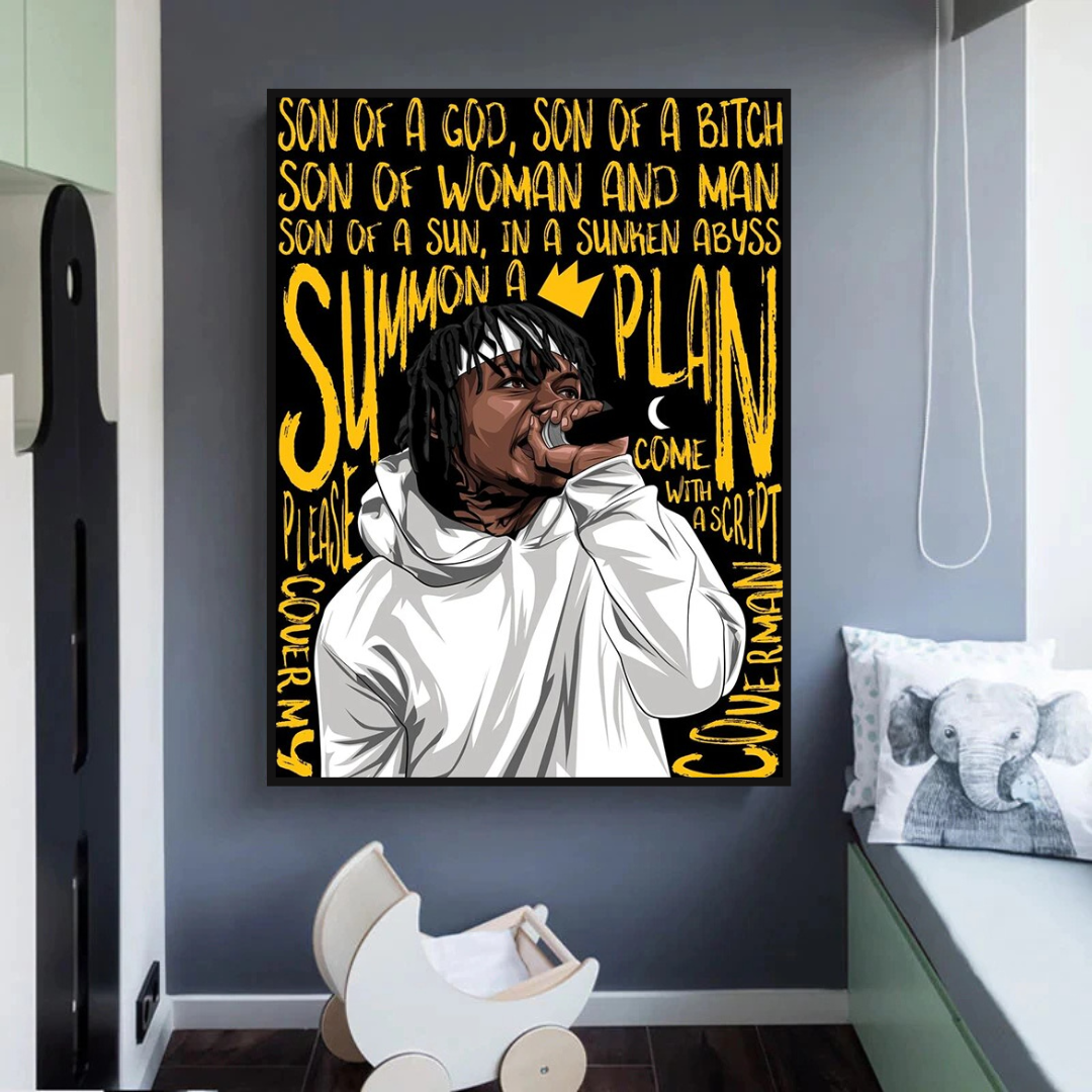 Jid Rapper Canvas Wall Art: Vibrant Hip-Hop D√©cor-ChandeliersDecor