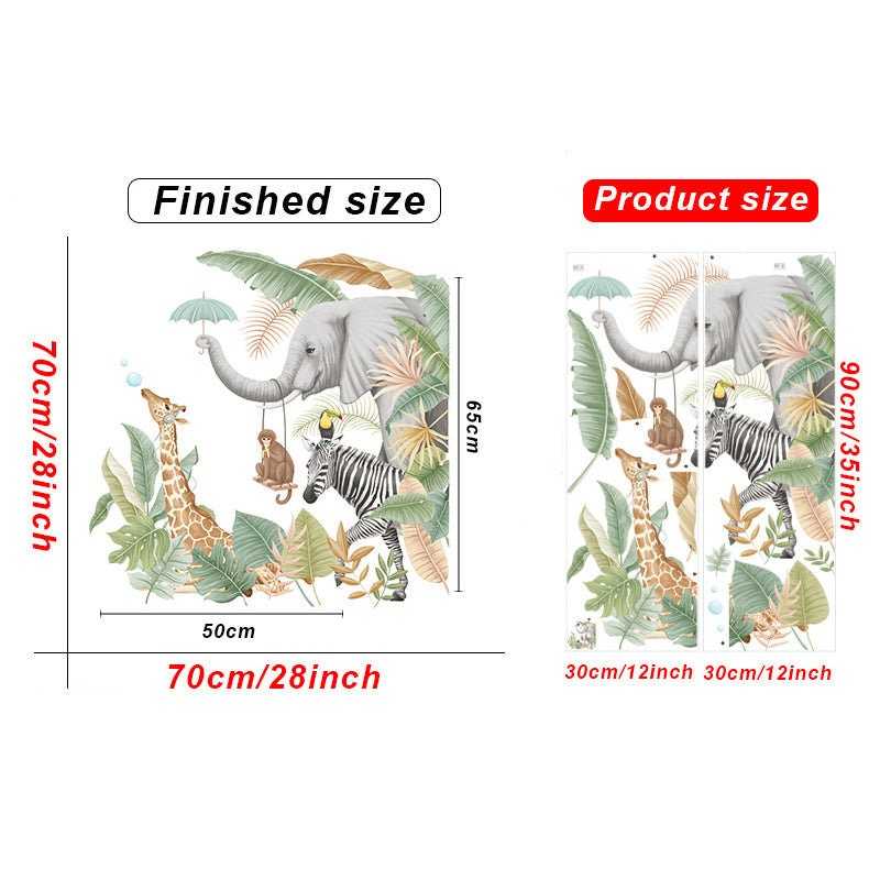 Tropical animals Wall stickers for Kids room Living room Bedroom Wall Decor Room Decor PVC Wall Decals for Home Decoration