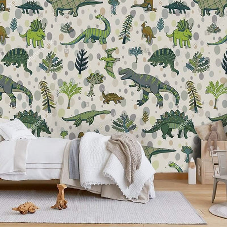 Jurassic Wallpaper: Dinosaur-Themed Wallpaper-ChandeliersDecor.com