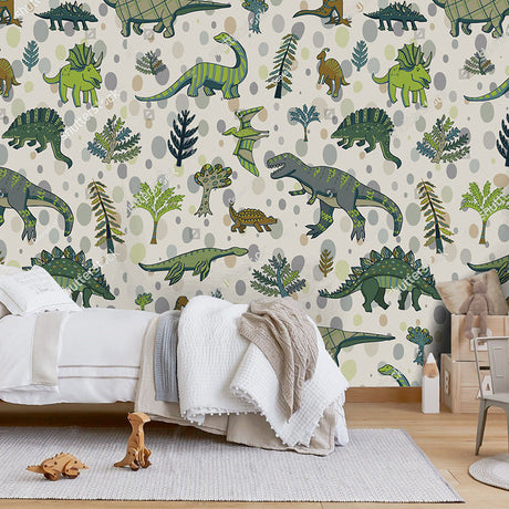 Jurassic Wallpaper: Dinosaur-Themed Wallpaper-ChandeliersDecor