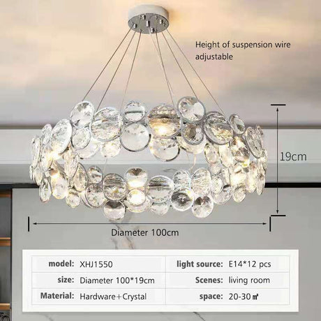 K9 Crystal Chandelier - Dazzling Elegance for Your Space-ChandeliersDecor