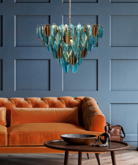 K9 Crystal Leaf Chandelier: Exquisite Lighting Fixture-ChandeliersDecor