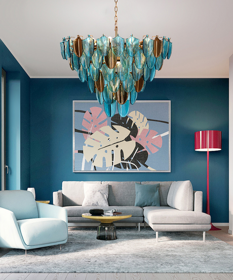 K9 Crystal Leaf Chandelier: Exquisite Lighting Fixture-ChandeliersDecor