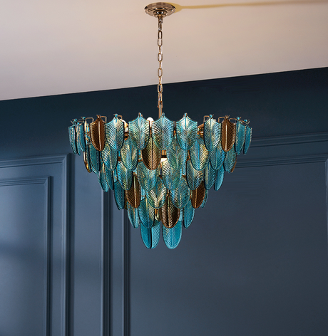 K9 Crystal Leaf Chandelier: Exquisite Lighting Fixture-ChandeliersDecor