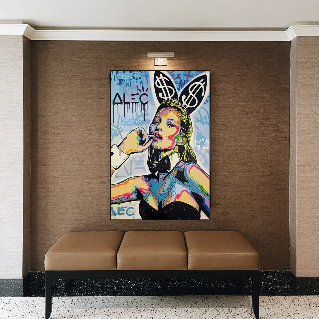 Kate Moss Art by Alec Monopoly - Limited Edition-ChandeliersDecor