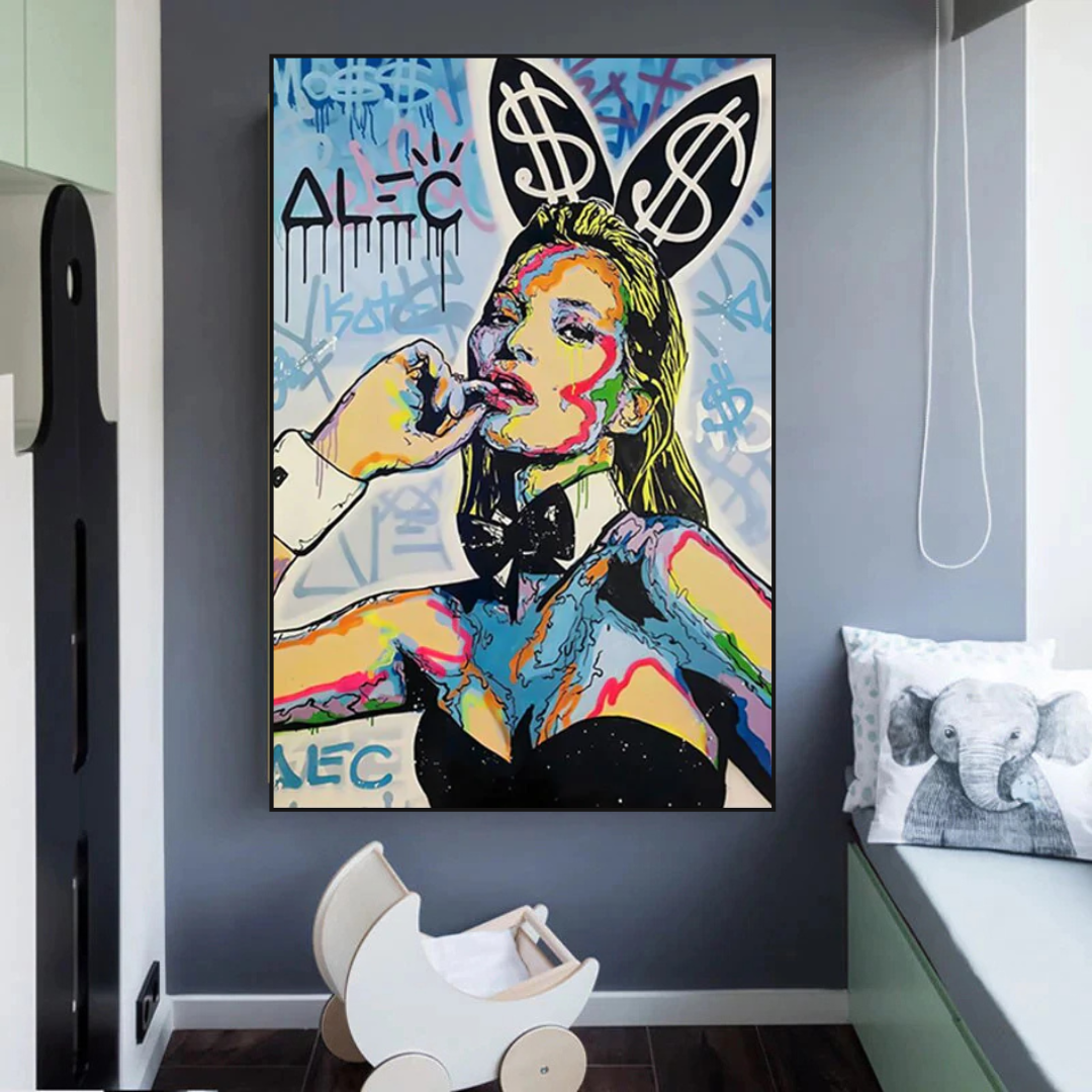 Kate Moss Art by Alec Monopoly - Limited Edition-ChandeliersDecor