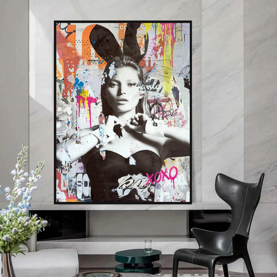 Kate Moss Bunny Art: Unique & Captivating Masterpieces-ChandeliersDecor