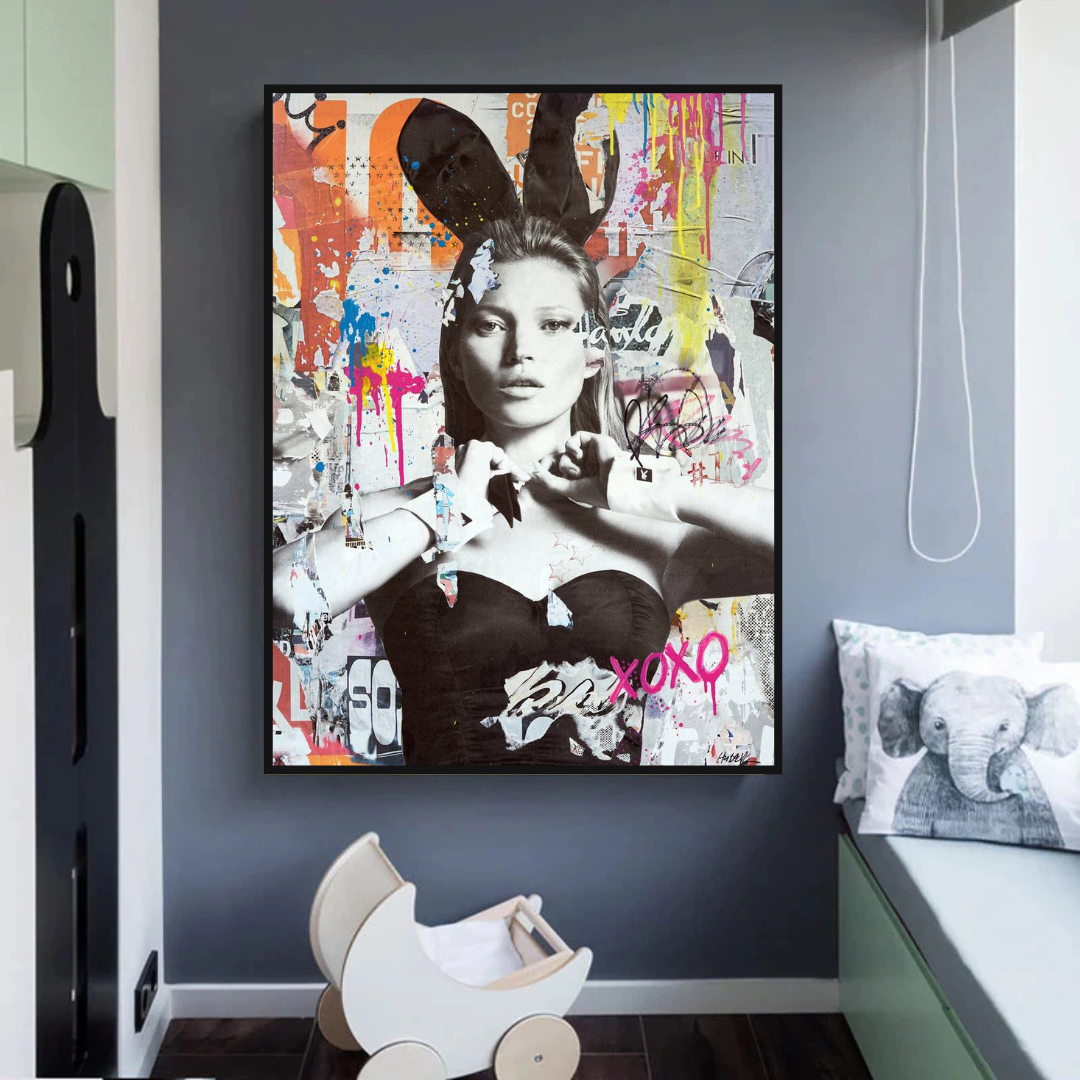 Kate Moss Bunny Art: Unique & Captivating Masterpieces-ChandeliersDecor