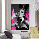 Kate Moss Pink Bunny Poster - Limited Edition Art Print-ChandeliersDecor