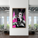 Kate Moss Pink Bunny Poster - Limited Edition Art Print-ChandeliersDecor