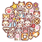 Kawaii Cat Kitty Girl Stickers Pack-ChandeliersDecor