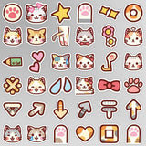 Kawaii Cat Kitty Girl Stickers Pack-ChandeliersDecor