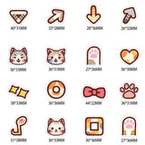 Kawaii Cat Kitty Girl Stickers Pack-ChandeliersDecor