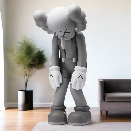 KAWS Small Lie Grey Statue-ChandeliersDecor